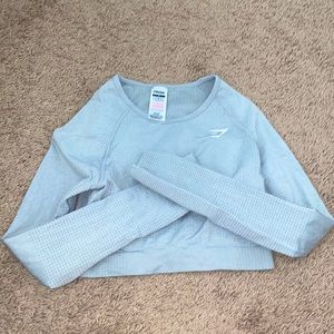 Gymshark long sleeve crop top (gray)